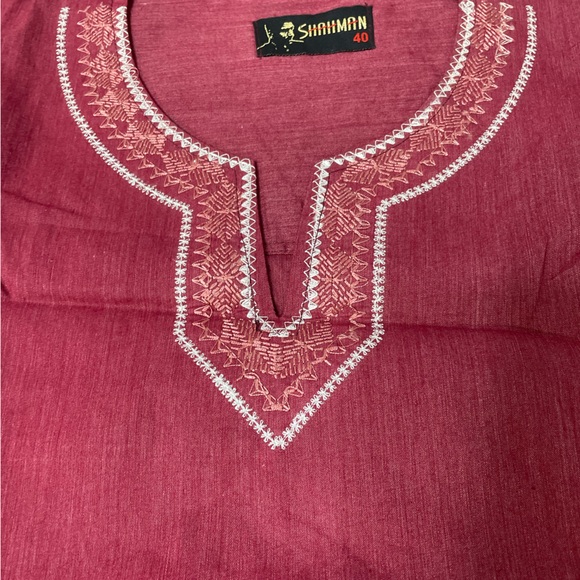 *Brand New* Red Ruby Indian Cotton Kurta (loose blouse) 👚 - Picture 6 of 7
